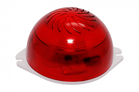 Строб (красная лампа, прозрачная крышка) (СИ-1) Оповещатель охранно-пожарный световой пульсирующий ﻿