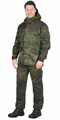 Костюм &quot;СИРИУС-Горка&quot; куртка, брюки КМФ Цифра зеленая с отделкой Хаки