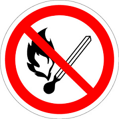 ФЭС P02 Запрещается пользоваться открытым огнем