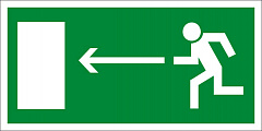 E04 Направление к эвакуационному выходу налево