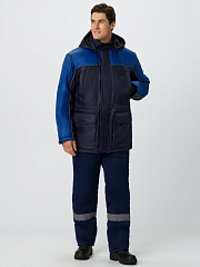 Куртка зимняя для инженера NEW (Оксфорд), темно-синий/васильковый