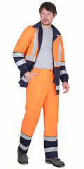 Костюм &quot;Терминал-3-РОСС&quot; куртка, брюки оранжевая с темно-синим