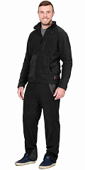 Куртка флисовая &quot;СИРИУС-Актив&quot; черная с черной отделкой