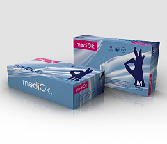 Перчатки MediOk™ нитриловые 3,5гр. (50 пар), черничный