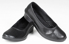 Туфли женские нат. кожа Эмануэла ПВХ ALMI (арт. 6813-00101), черный