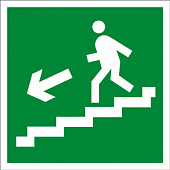 ФЭС E14 Направление к эвакуационному выходу по лестнице вниз (левосторонний)